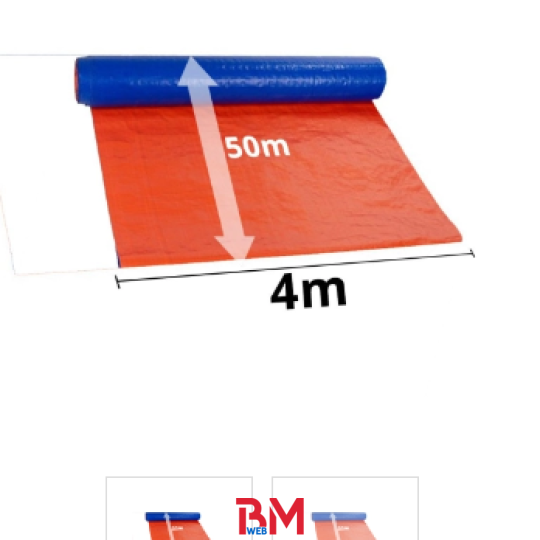 BẠT NHỰA XANH CAM khổ 4m x 50 MET